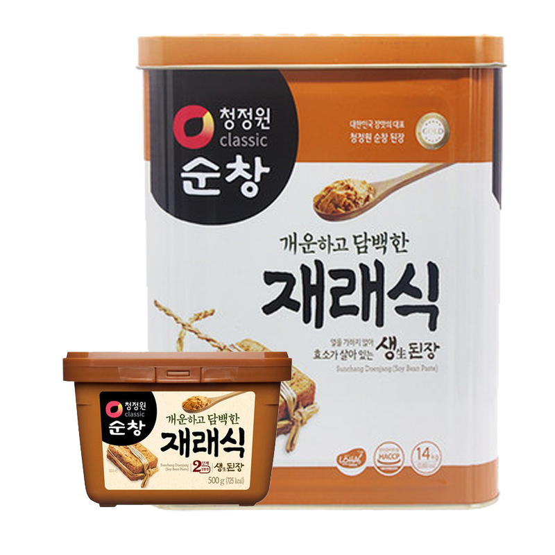 韩国进口清净园传统生大酱500g8/14kg